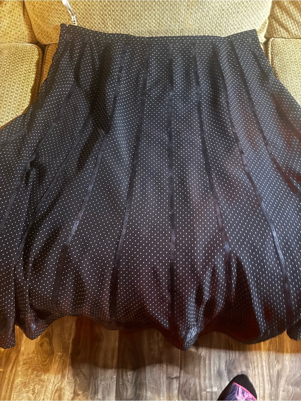 Black Polka Dot Circle Skirt